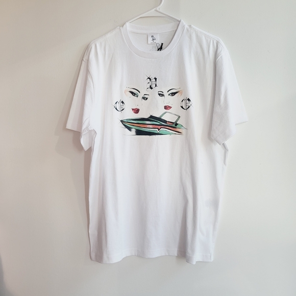 OVO Yacht Club Te Cloud Blue Men White Tshirt New in Medium - Picture 1 of 10